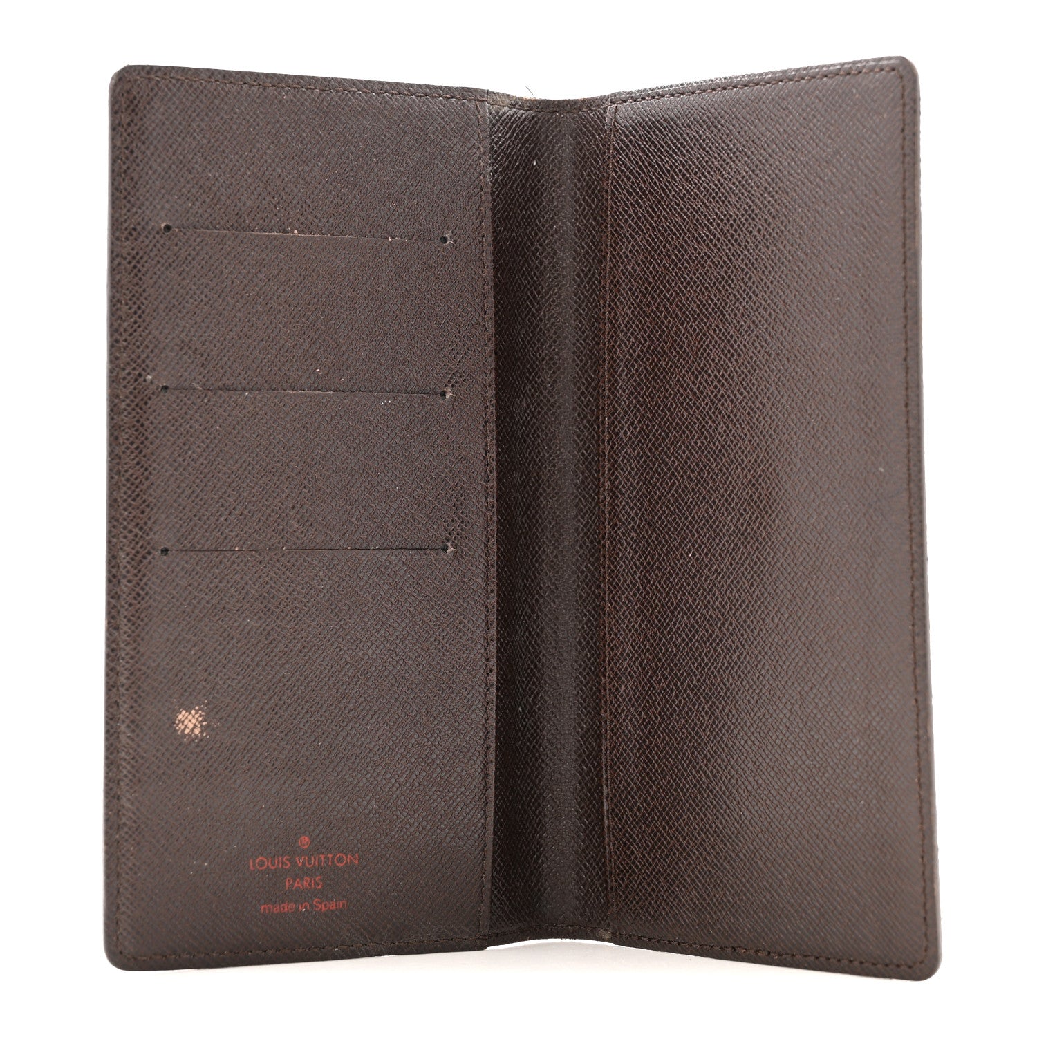 Louis Vuitton Damier Ebene Checkbook Cover Wallet 5 of 9