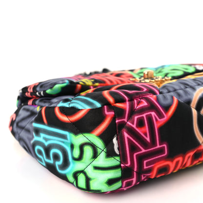 Chanel Fabric Printed Medium Chanel 19 Flap Black Multicolor 8 of 9