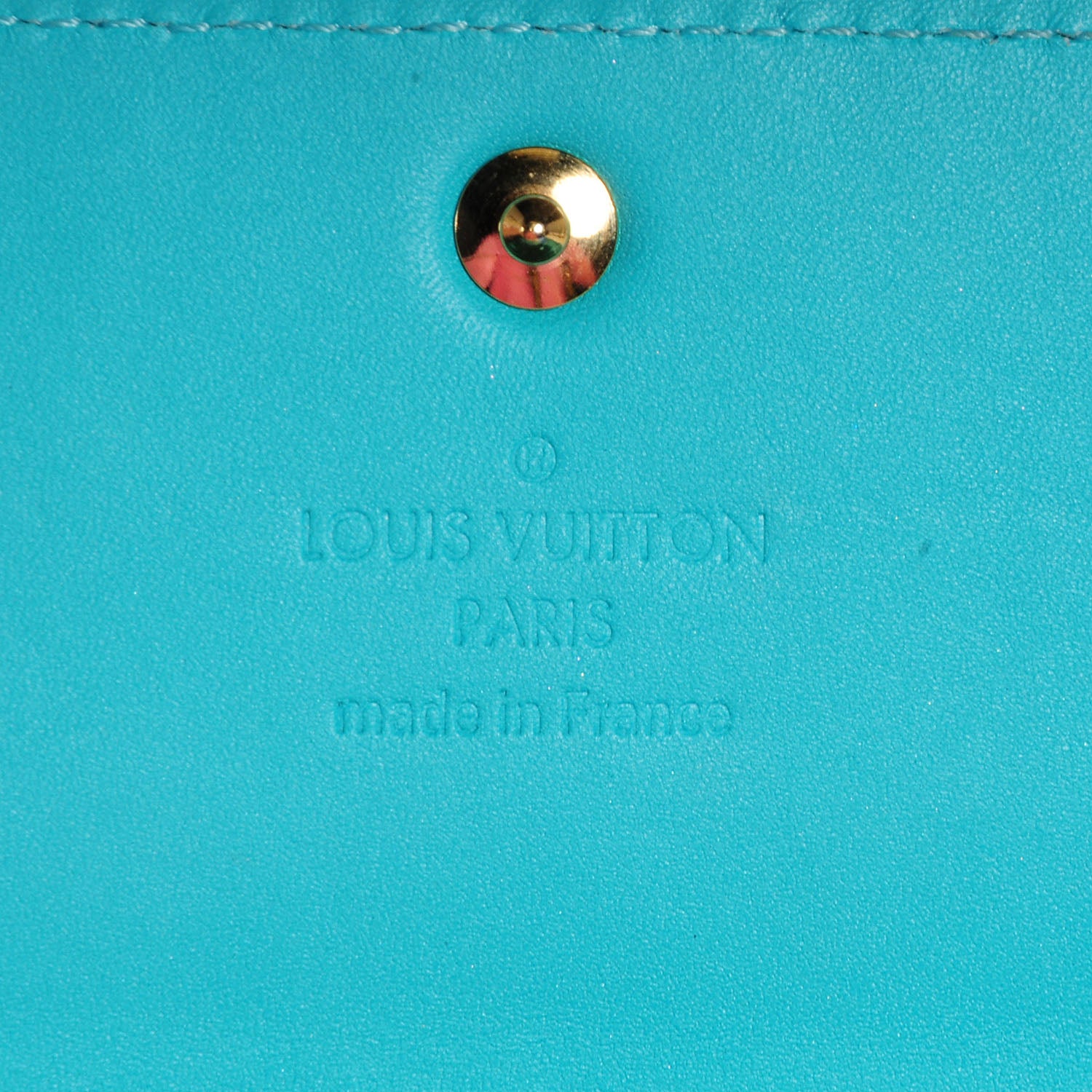 Louis Vuitton Vernis Sarah Wallet Blue Lagon 6 of 7