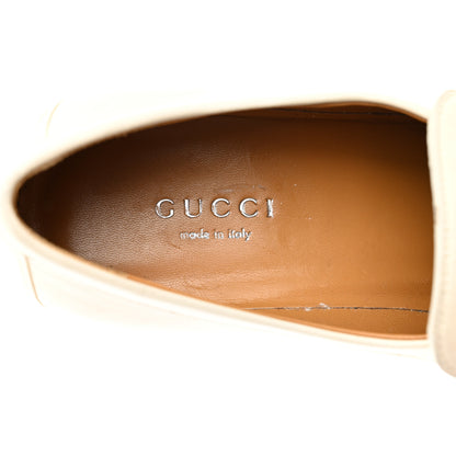 Gucci Malaga Kid Horsebit Platform Loafers 37 Mystic White 7 of 24