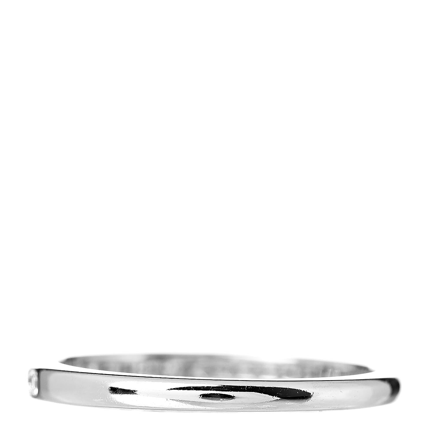 Tiffany Platinum Diamond .25ctw Half Circle Wedding Band Ring 53 6.5 3 of 4