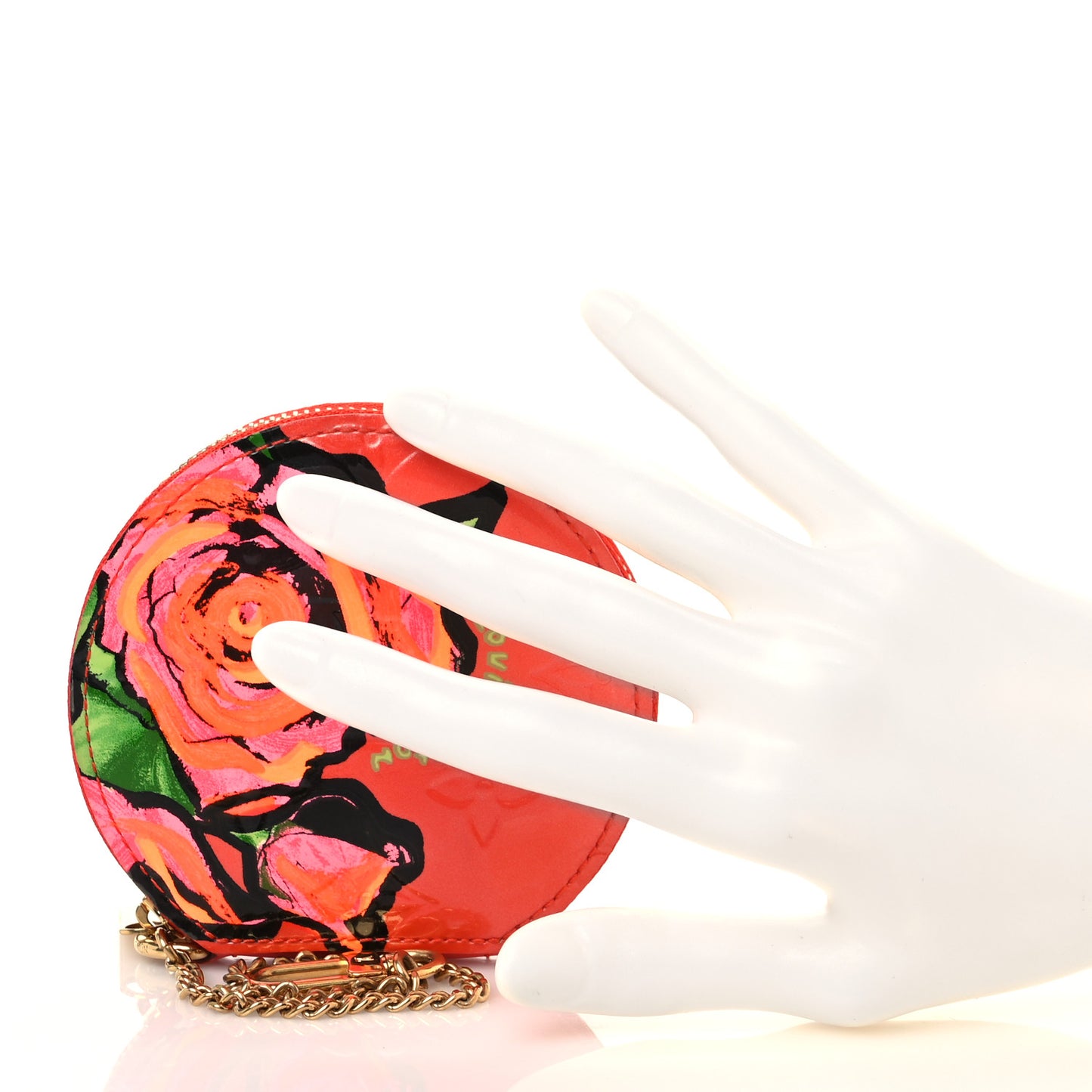 Vernis Roses Chapeau Coin Purse Orange Sunset