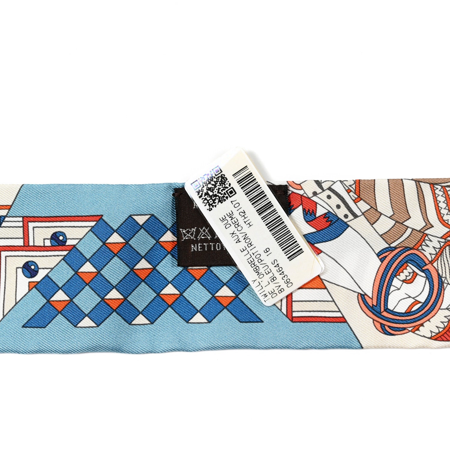 Hermes Silk De l'Ombrelle Aux Duels Twilly Bleu 3 of 5