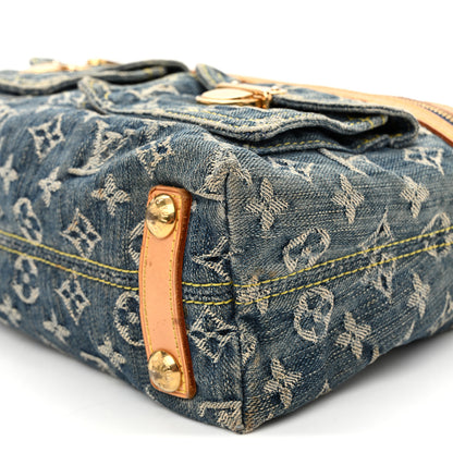 Louis Vuitton Monogram Denim Baggy PM Blue 9 of 10