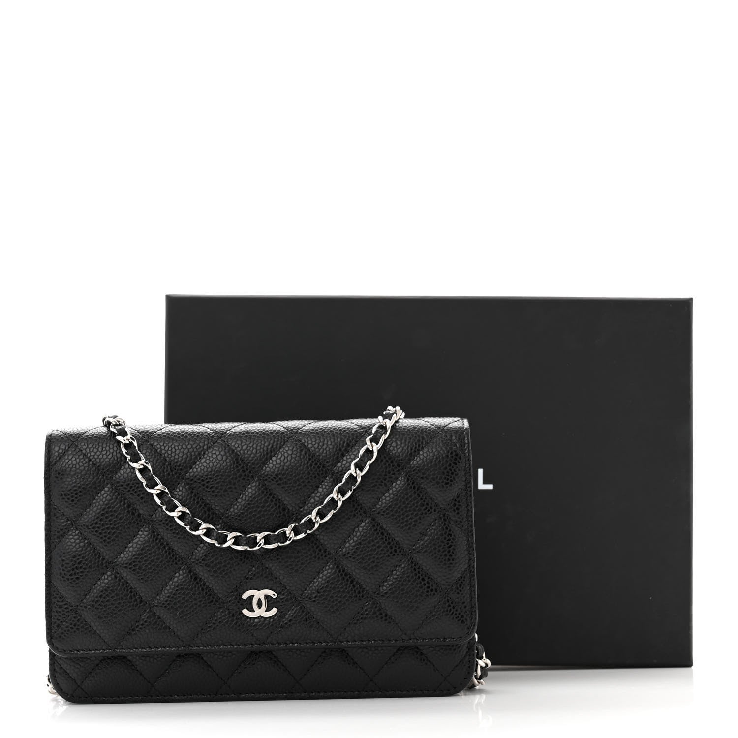 Chanel Caviar Quilted Wallet on Chain WOC Black 12 of 12
