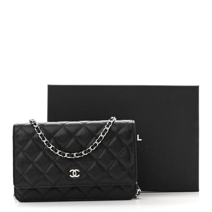 Chanel Caviar Quilted Wallet on Chain WOC Black 12 of 12