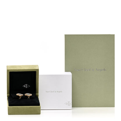 Van Cleef & Arpels 18K Yellow Gold Mother of Pearl Vintage Alhambra Earrings 5 of 5