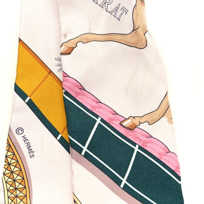 Hermes Silk Grand Apparat Twilly Rose Nacre Gold Anthracite 4 of 4