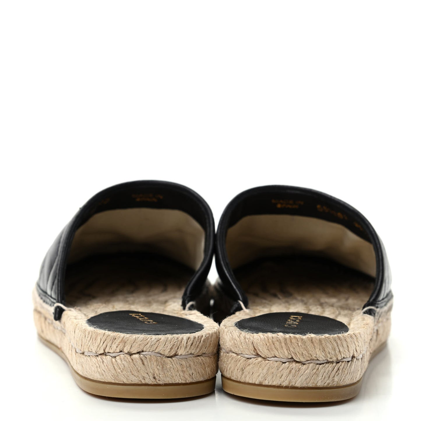 Nappa Matelasse GG Marmont Espadrille Slippers 35.5 Black