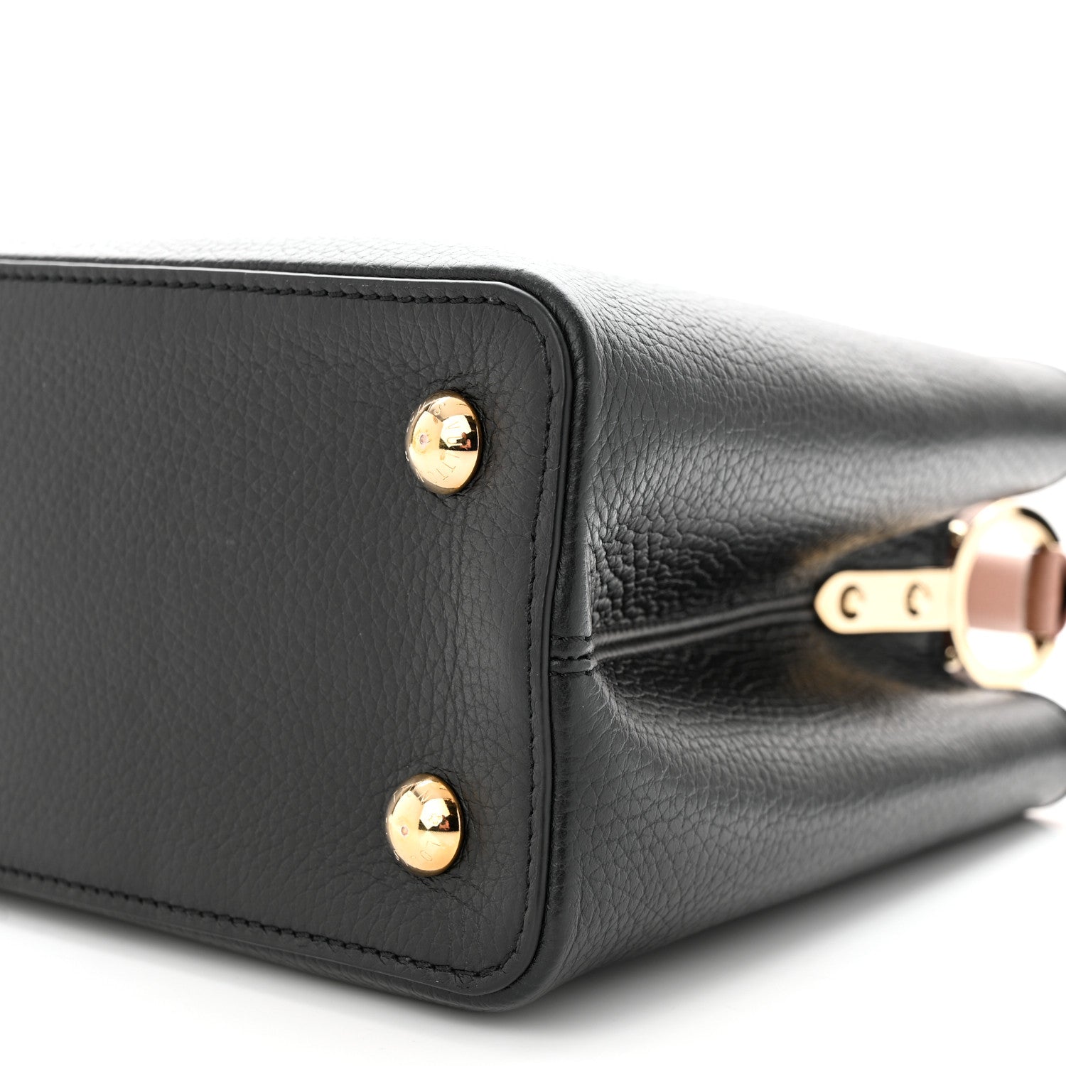 Louis Vuitton Taurillon Capucines PM Black Cream Pink 9 of 11