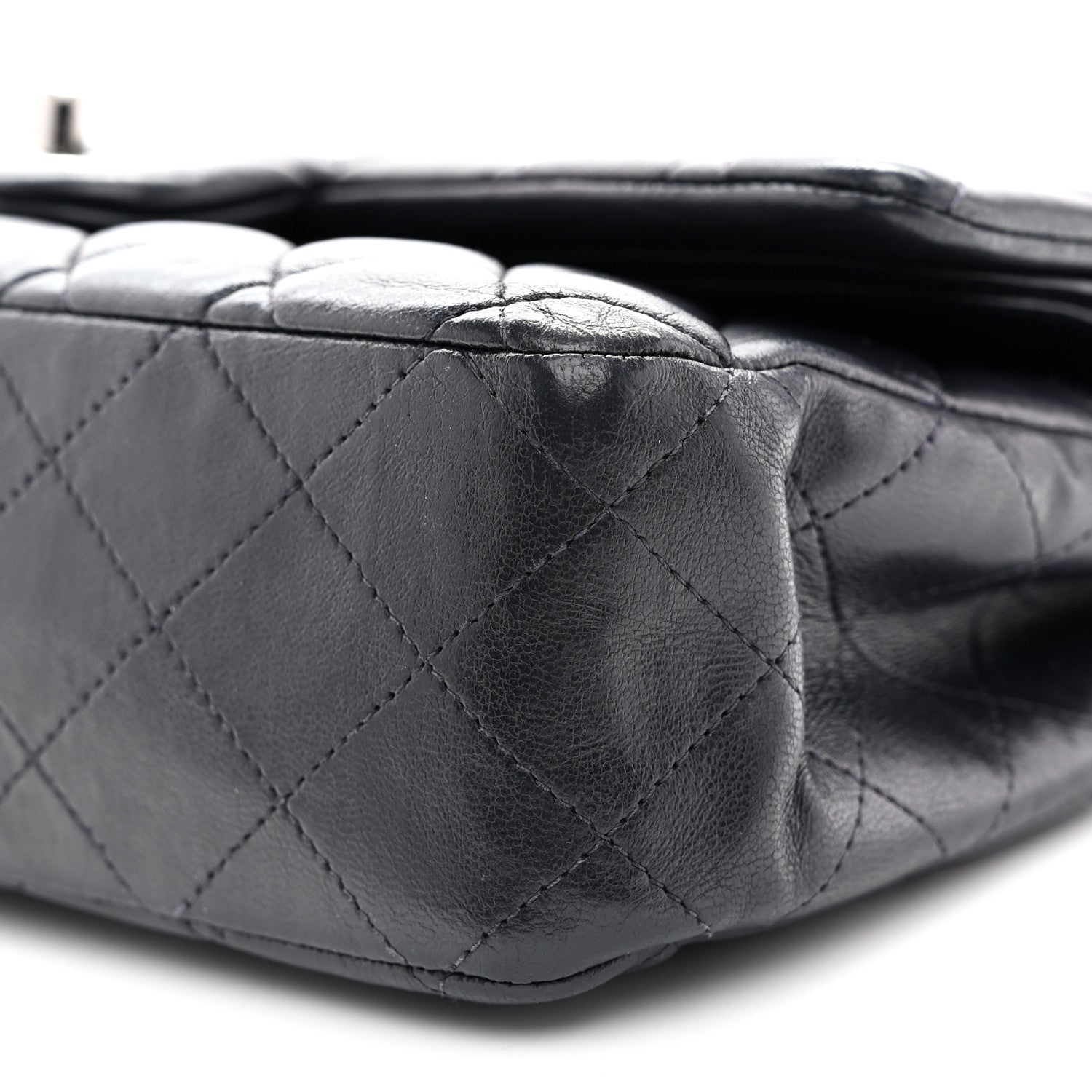 Chanel Lambskin Quilted Medium Double Flap Navy 10 of 10
