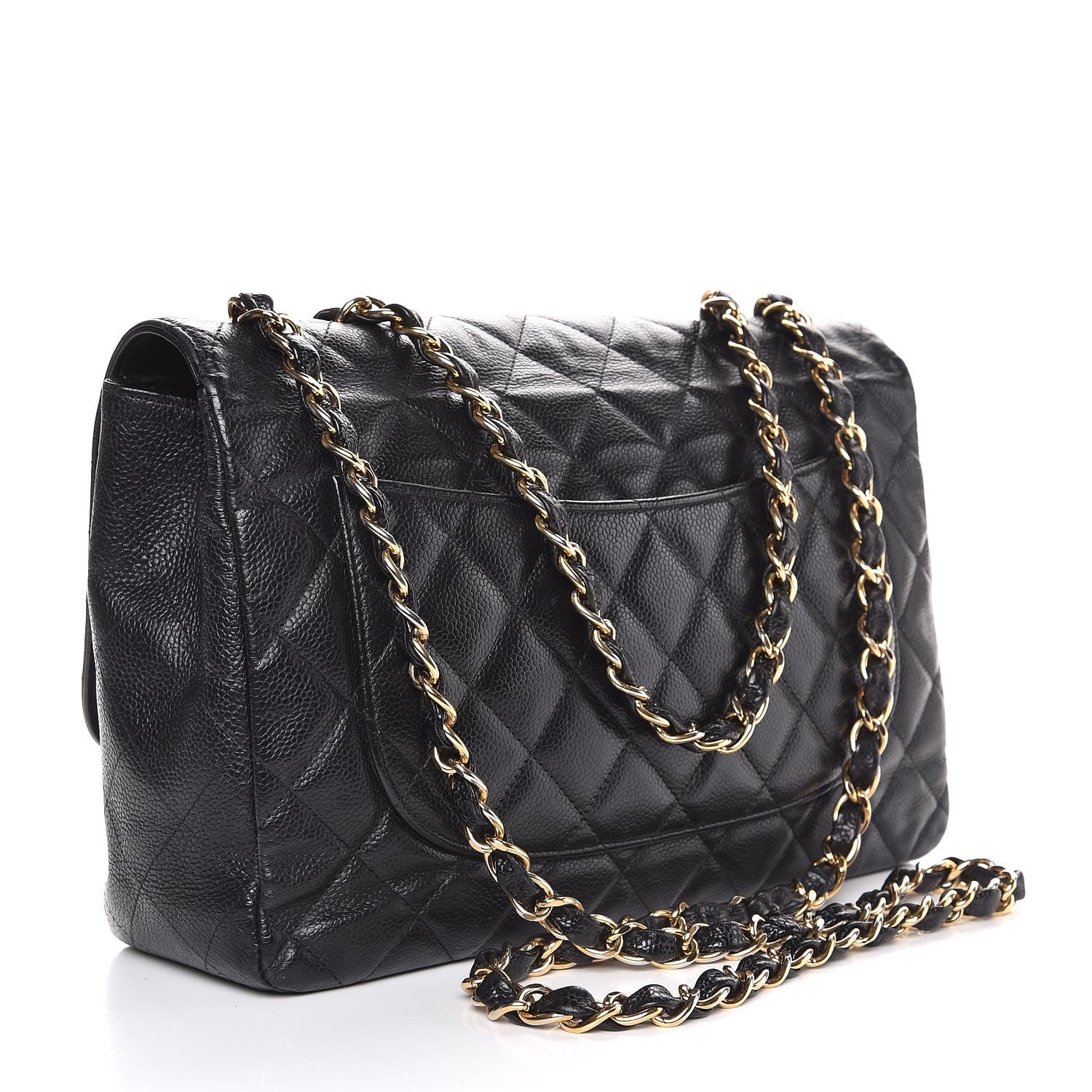 Chanel Caviar Quilted Jumbo Single Flap Black 3 of 7