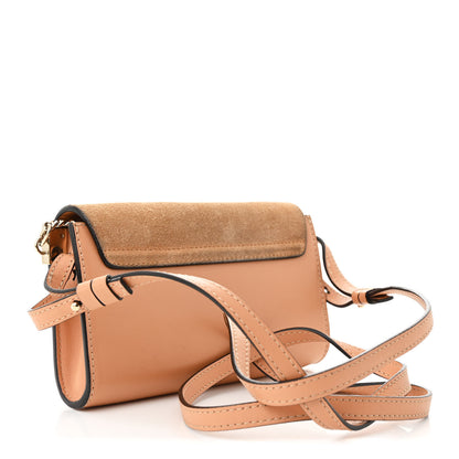 Chloe Suede Calfskin Small Faye Shoulder Bag Cement Pink 3 of 12