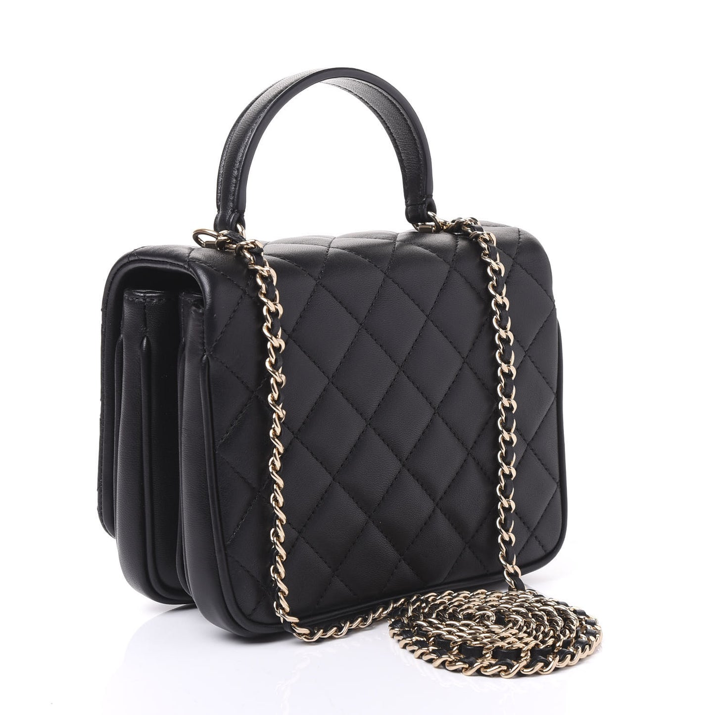 Lambskin Quilted Mini Citizen Chic Flap Black