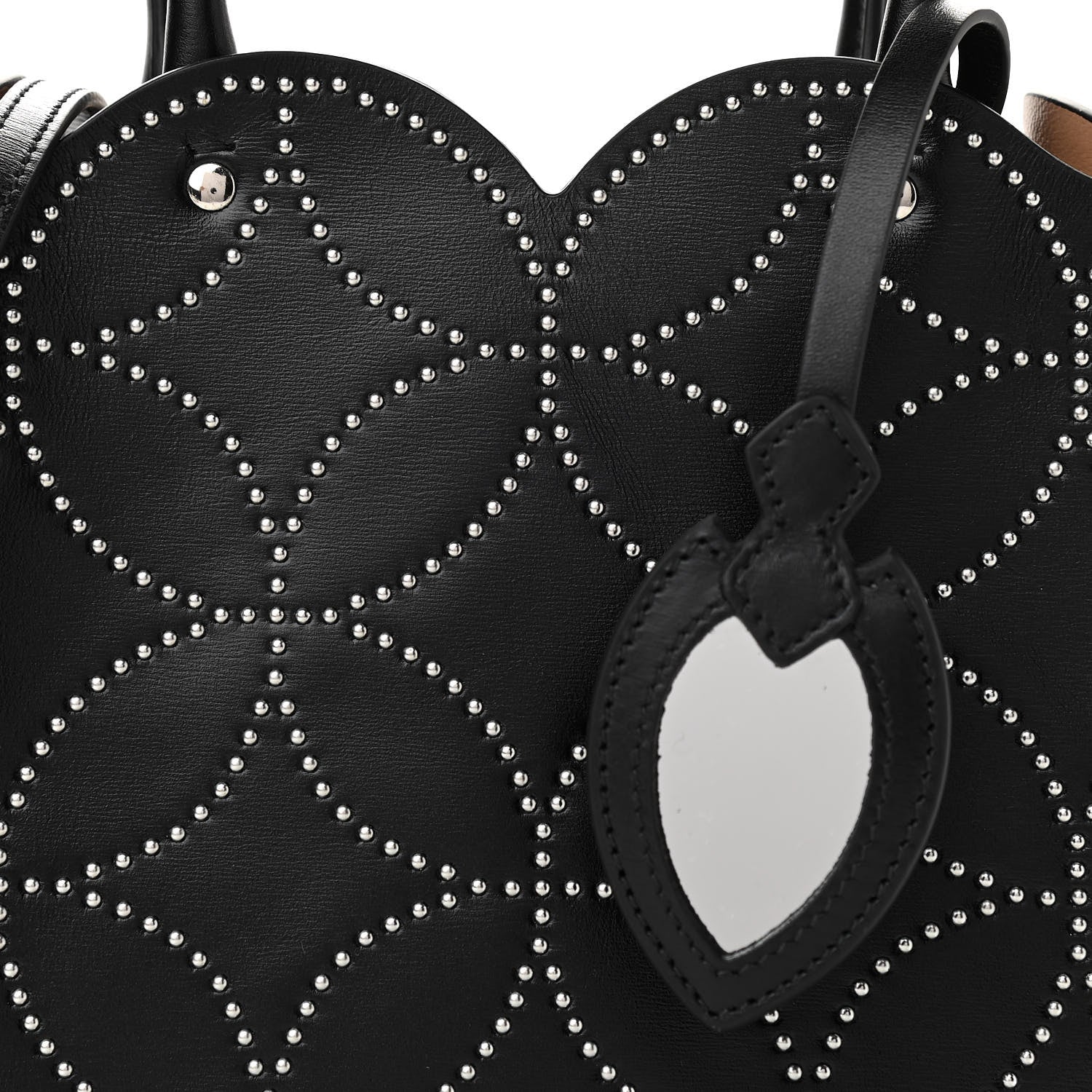 Alaia Calfskin Arabesque 20 Studded Garance Tote Black 7 of 9
