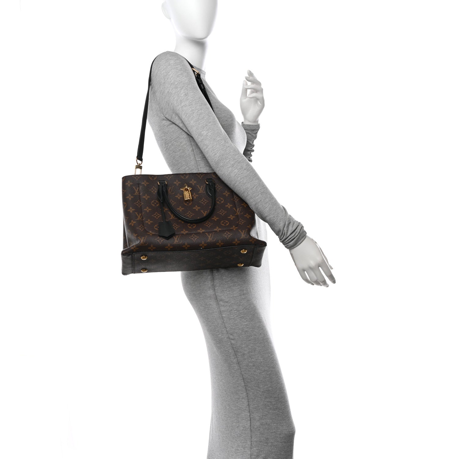Louis Vuitton Monogram Flower Tote Black 2 of 12