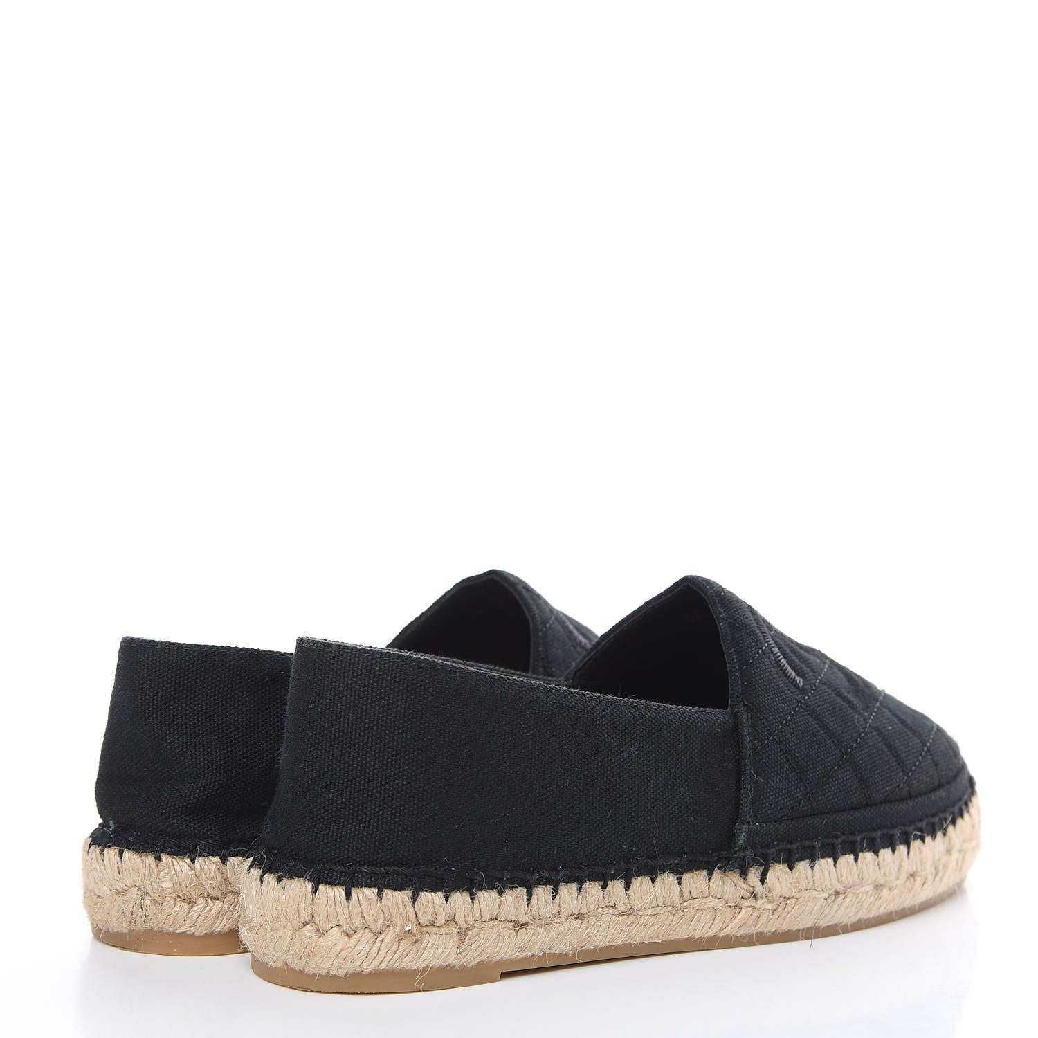 Chanel Fabric Biarritz CC Espadrilles 36 Black 4 of 12