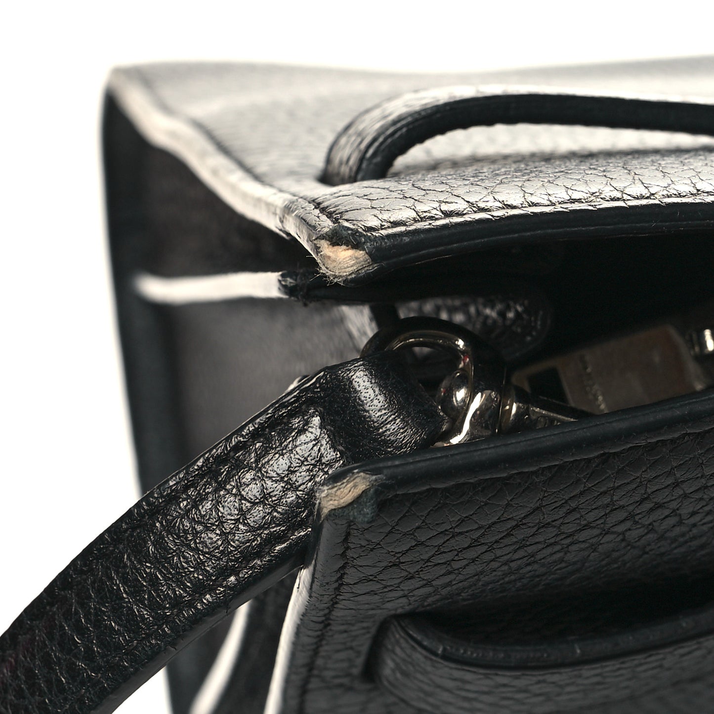 Grained Calfskin Small Sac De Jour Black