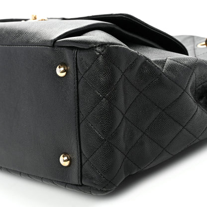 Chanel Caviar Quilted Large Flap Shopping Tote Black 10 of 11