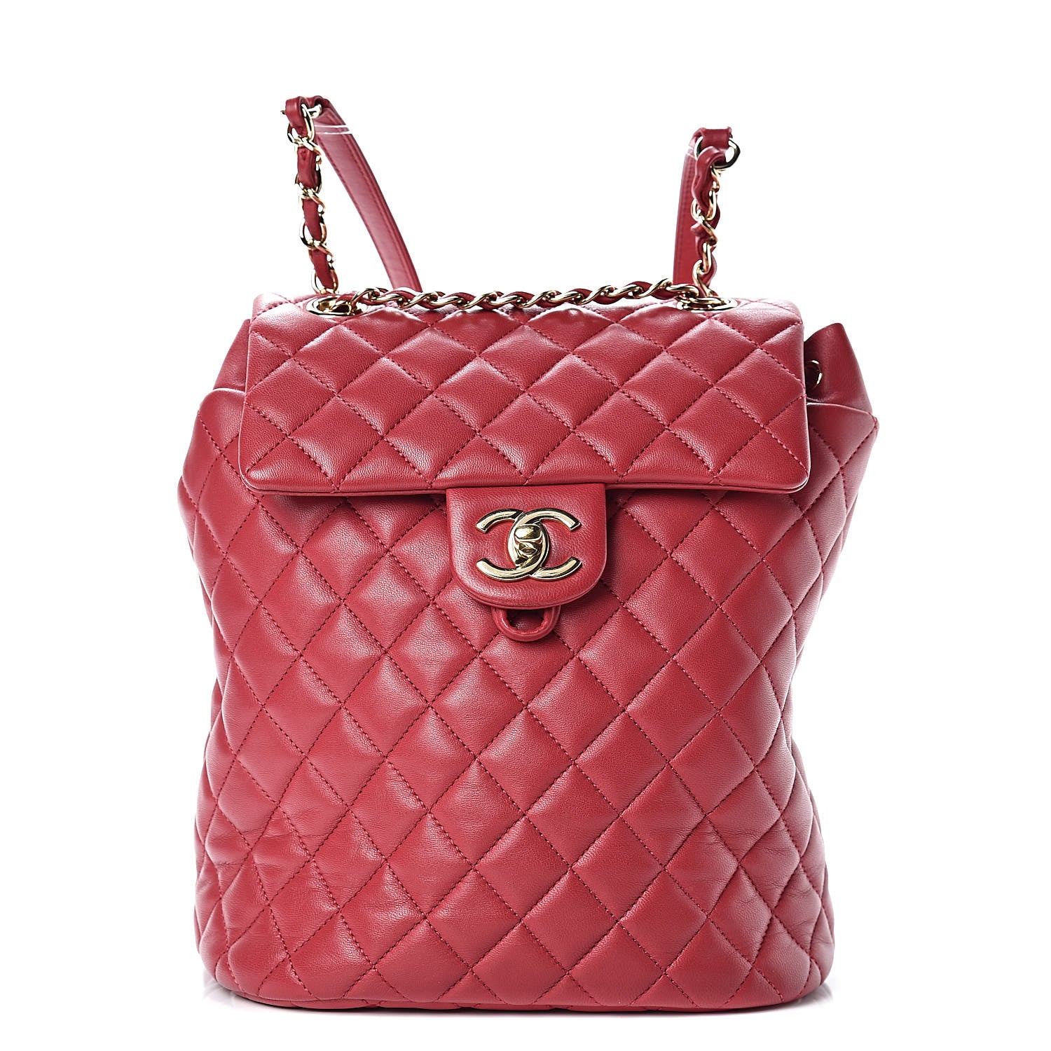 Chanel Lambskin Quilted Small Urban Spirit Backpack Dark Pink 1 of 15