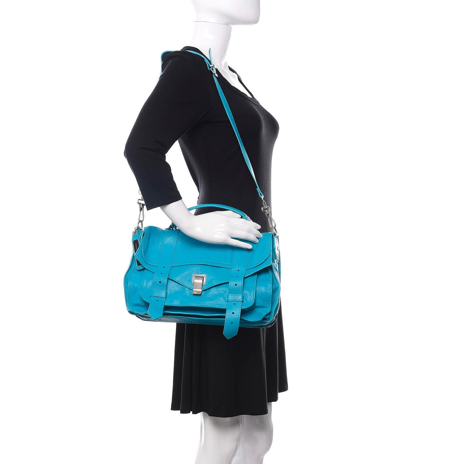 Proenza Schouler Lambskin Medium PS1 Satchel Turquoise 2 of 13