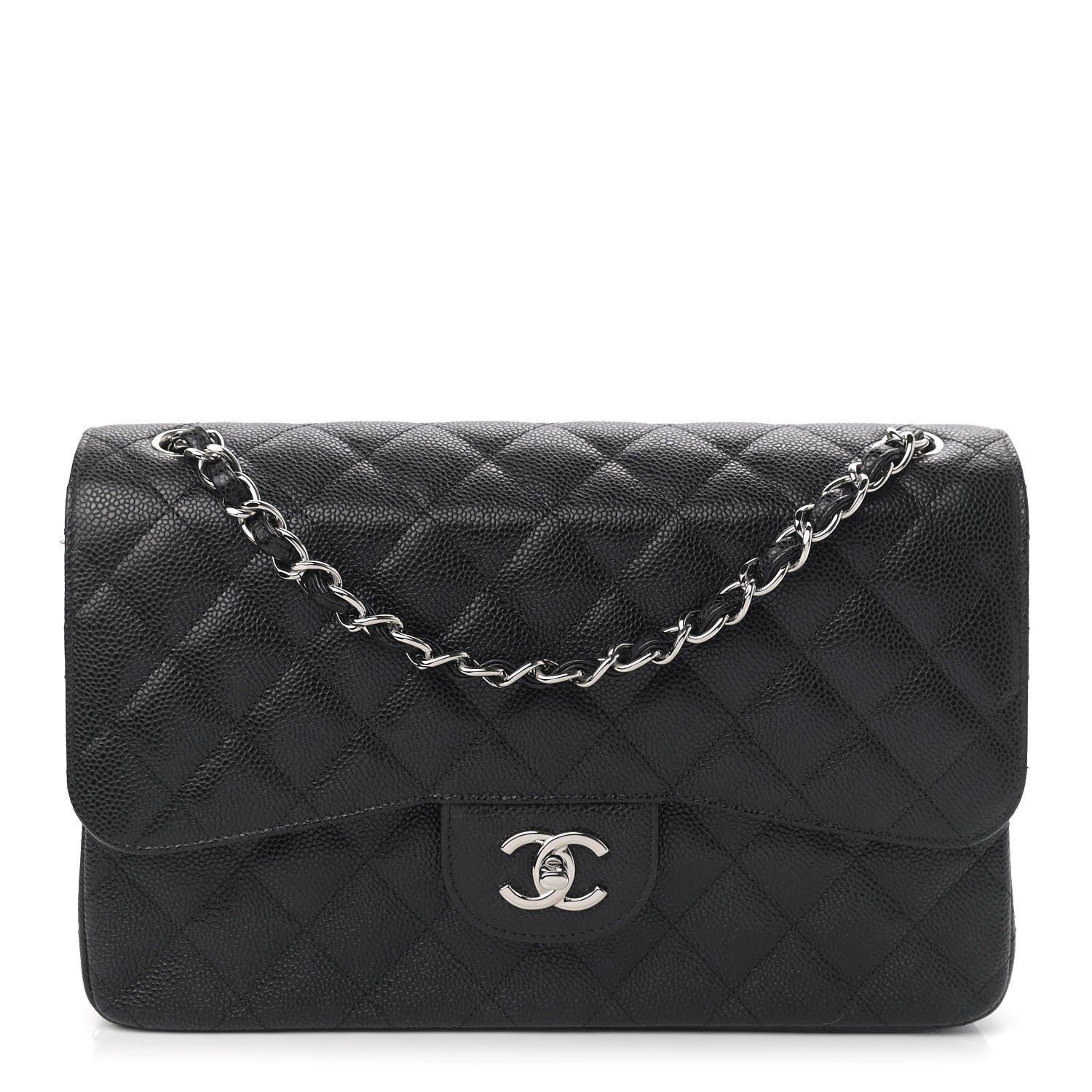 Chanel Caviar Quilted Jumbo Double Flap Black 1 of 9