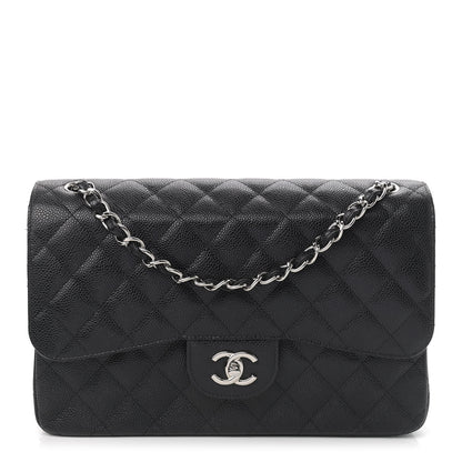 Chanel Caviar Quilted Jumbo Double Flap Black 1 of 9