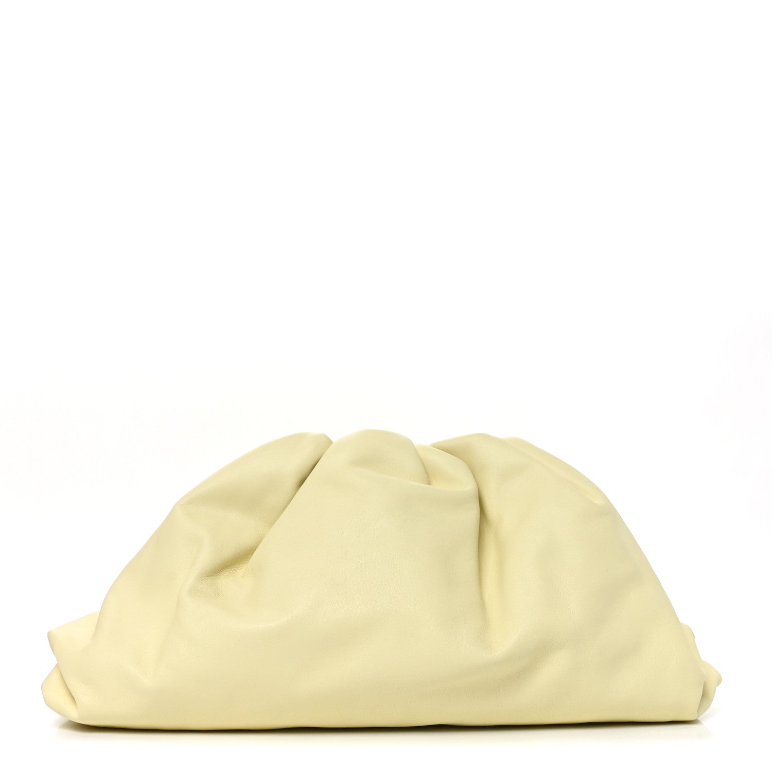 Bottega Veneta Smooth Butter Calf The Pouch Oversized Clutch Ice Cream 1 of 11