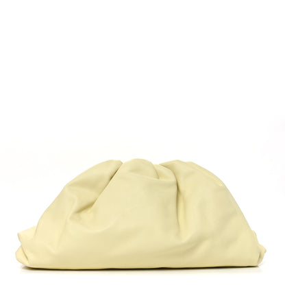 Bottega Veneta Smooth Butter Calf The Pouch Oversized Clutch Ice Cream 1 of 11
