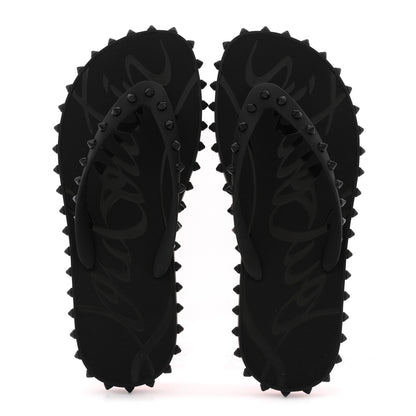 Christian Louboutin Rubber Spike Loubi Donna Flip Flop 40 Black 2 of 9
