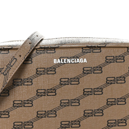 Balenciaga Coated Canvas BB Monogram Medium Signature Camera Bag Beige Brown 7 of 9