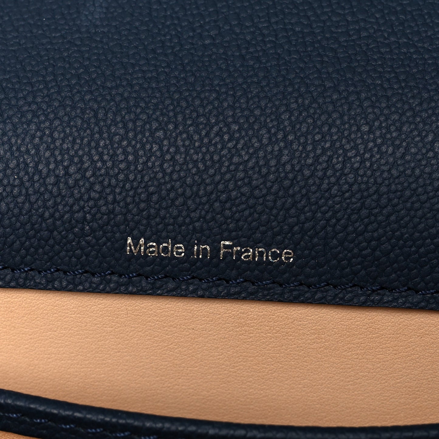 Grained Calfskin Mini Brillant Satchel Navy