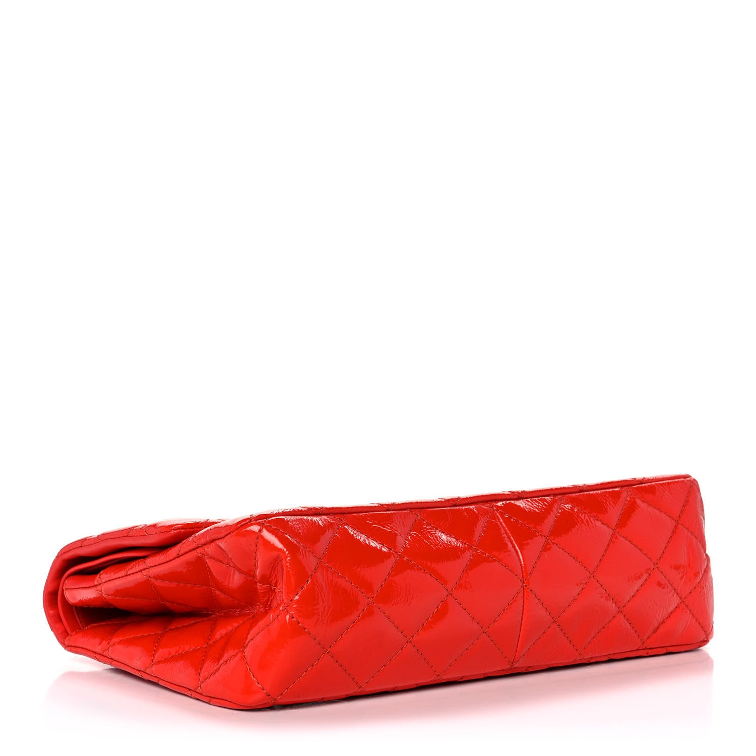 Chanel Distressed Patent Quilted 2.55 Reissue 227 Flap Red 4 of 14