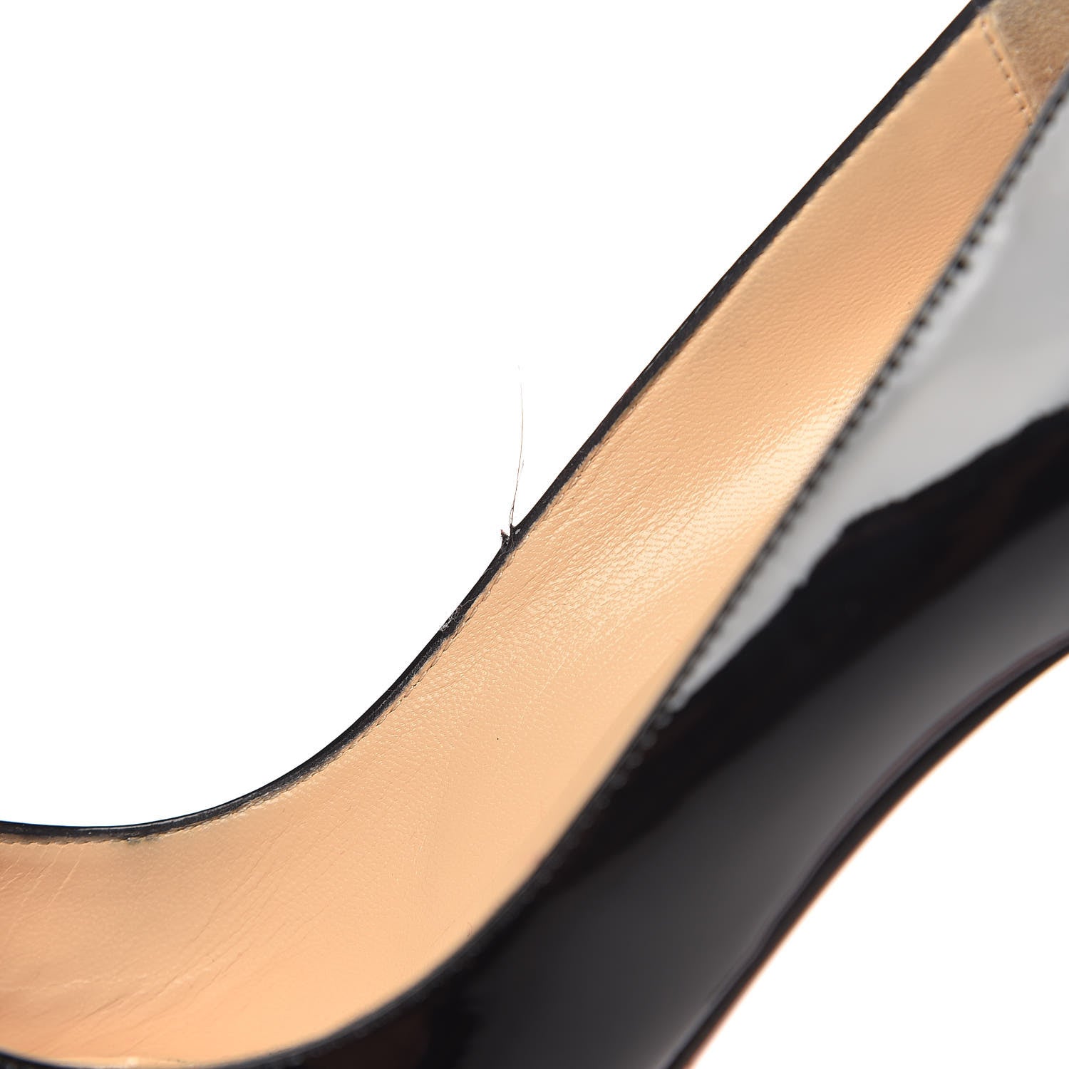 Christian Louboutin Patent New Very Prive 120 Pumps 38.5 Black Red 9 of 10