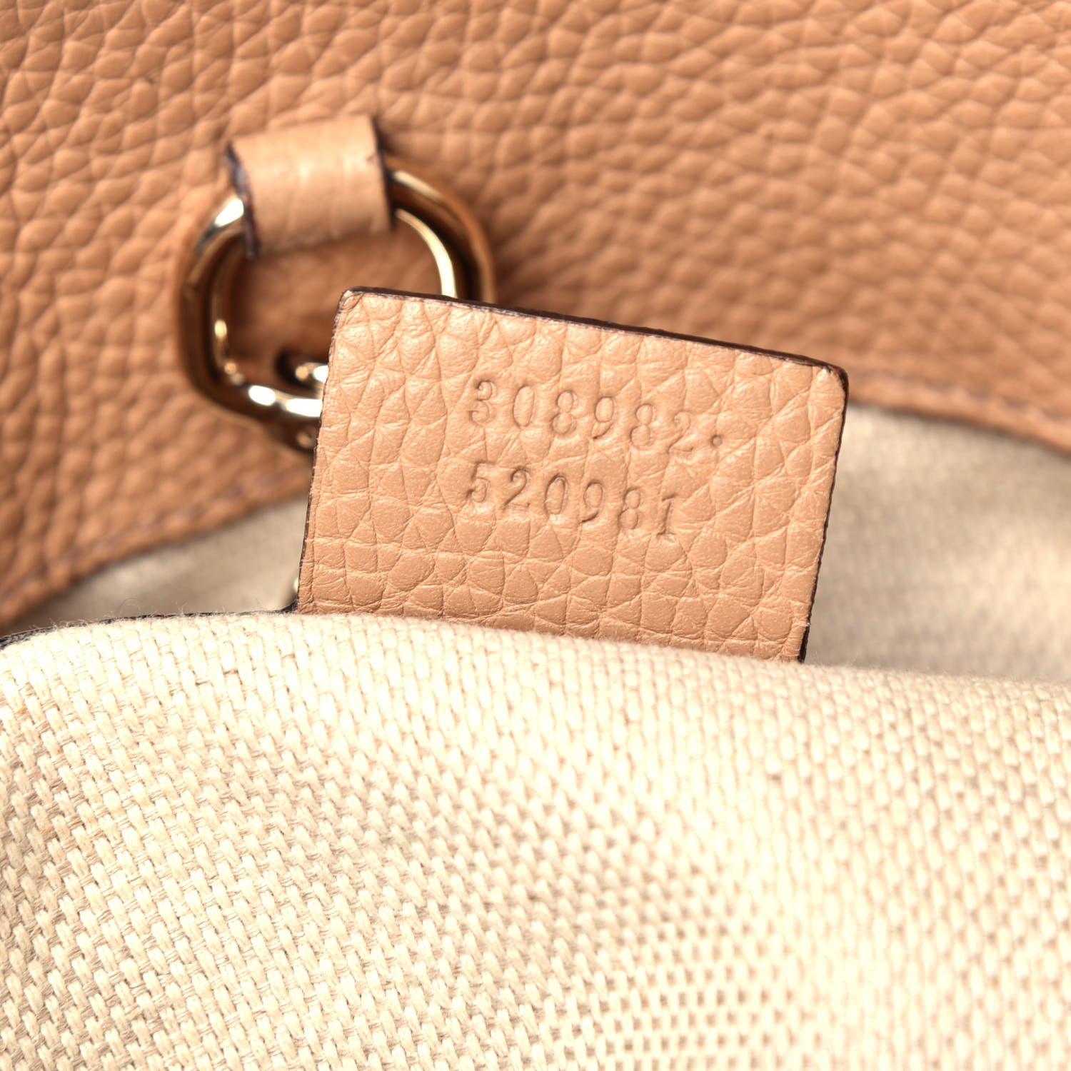 Gucci Pebbled Calfskin Medium Soho Chain Shoulder Bag Rose Beige 7 of 10