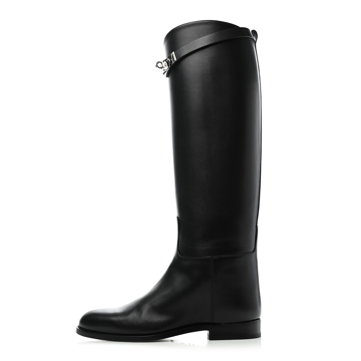Hermes Box Kelly Jumping Boots 38 Black 1 of 8