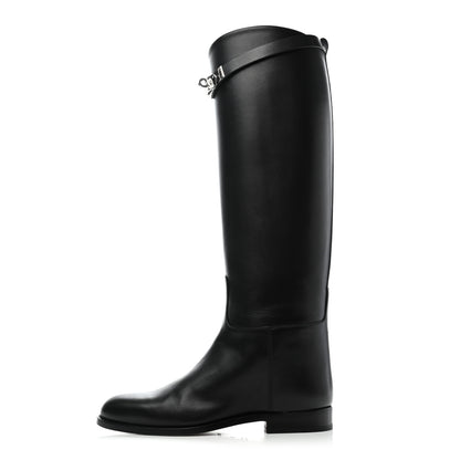 Hermes Box Kelly Jumping Boots 38 Black 1 of 8