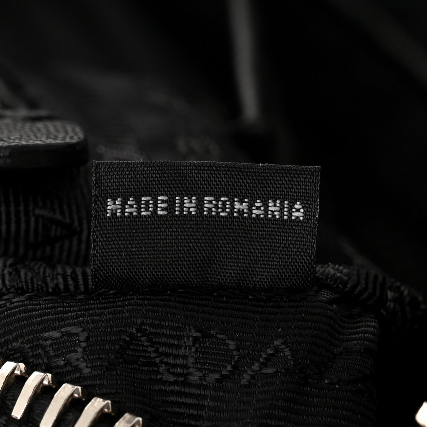 Nylon Tessuto Impuntu Quilted Shoulder Bag Black