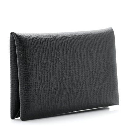 Hermes Epsom Calvi Card Case Black 3 of 7