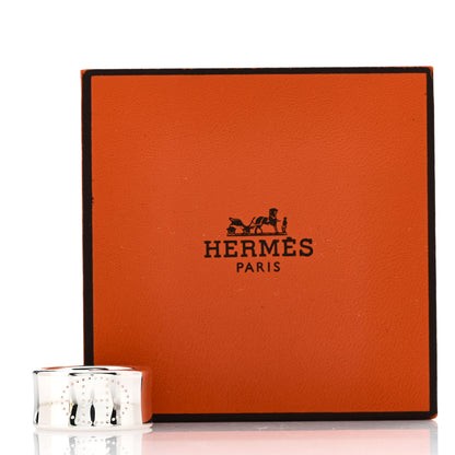 Hermes Sterling Silver GM Eclipse Ruban Ring 55 7.25 6 of 6