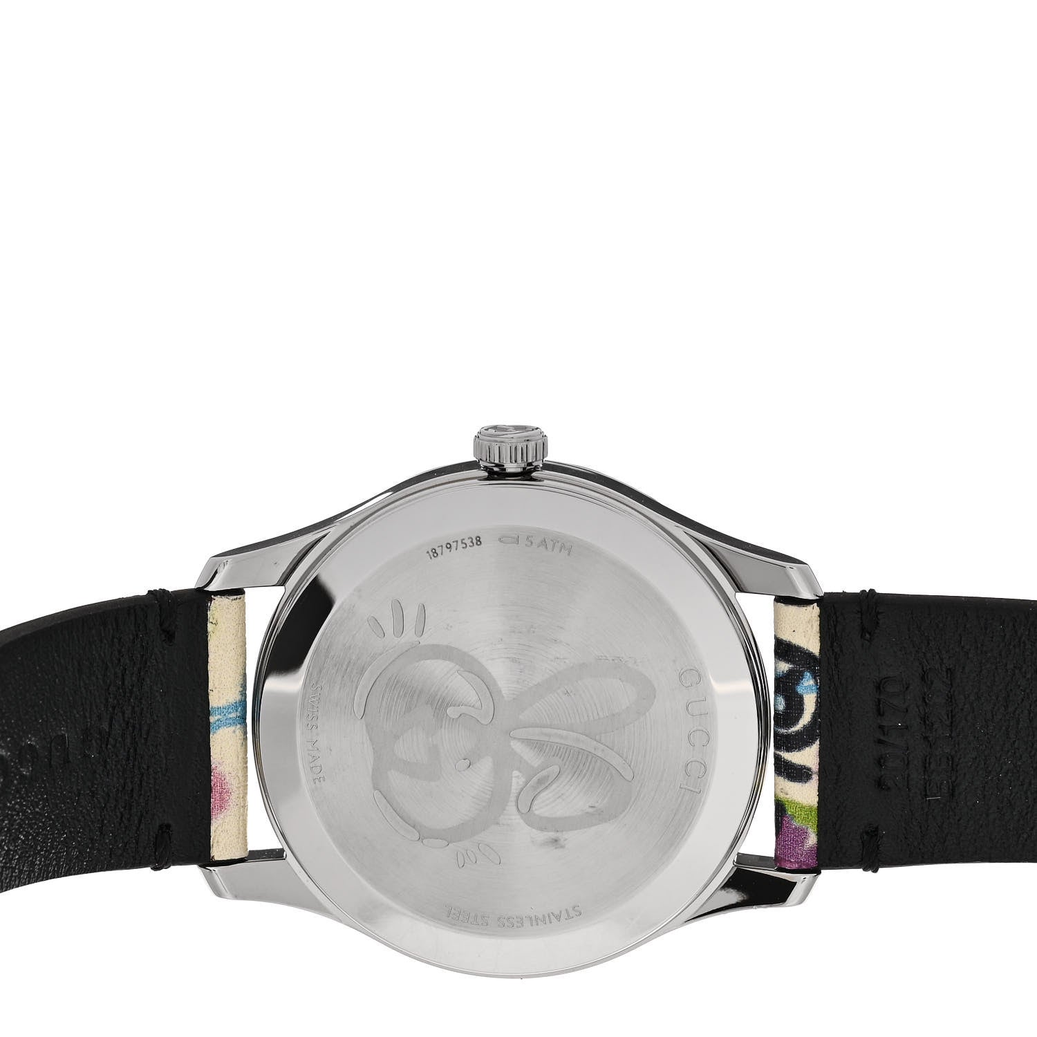 Gucci Stainless Steel Calfskin 38mm G-Timeless Capsule Collection Rabbit Quartz Watch Blue 4 of 5