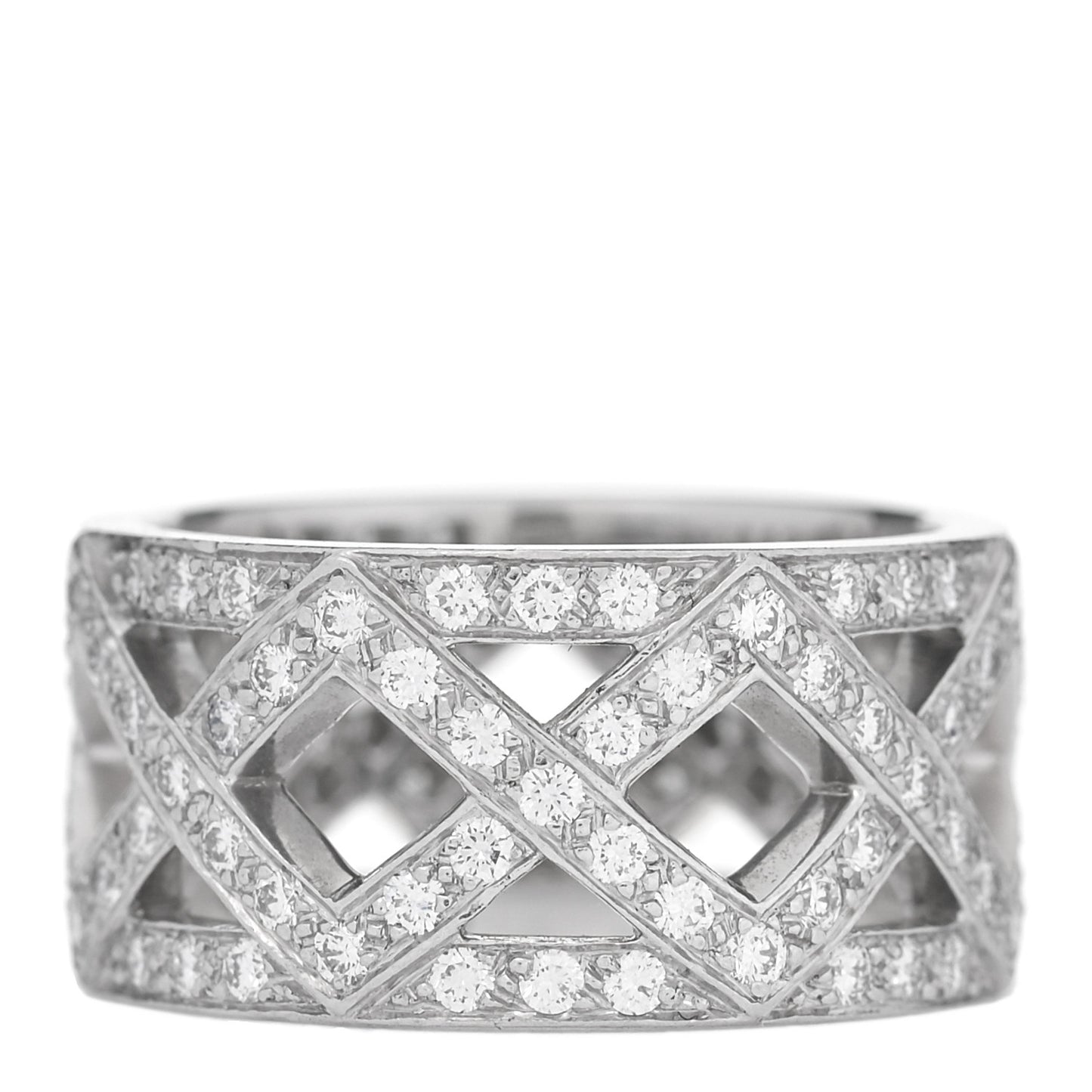 Platinum Diamond Legacy Celebration Braided Band Ring 45 3.5