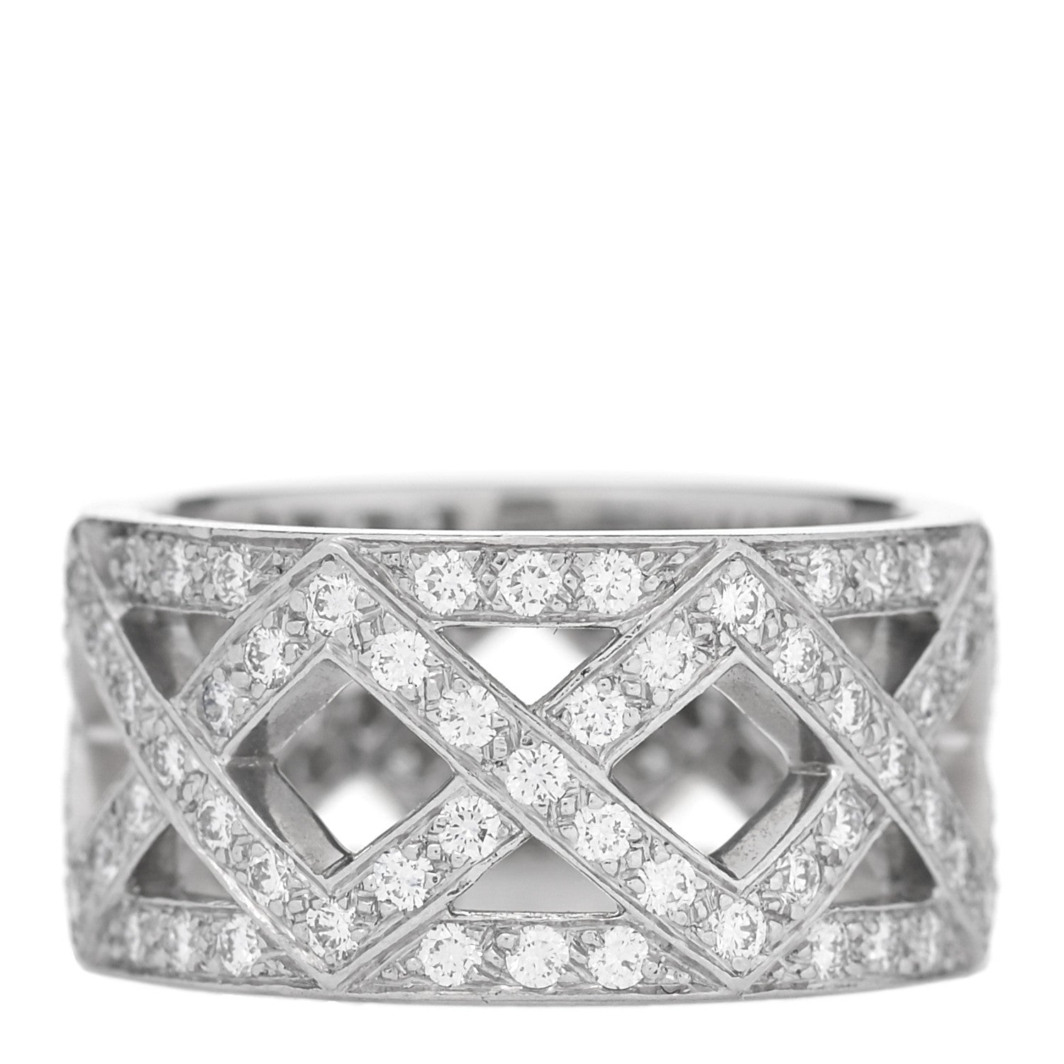 Tiffany Platinum Diamond Legacy Celebration Braided Band Ring 45 3.5 1 of 4