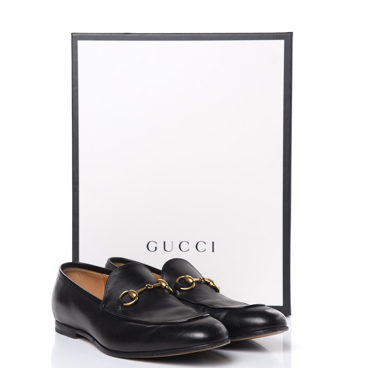 Gucci Calfskin Horsebit Mens Jordaan Loafers 7.5 Black 14 of 14