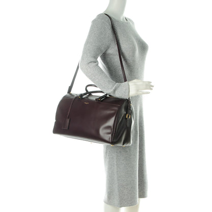 Saint Laurent Calfskin Classic Duffle 12 Wine 2 of 7