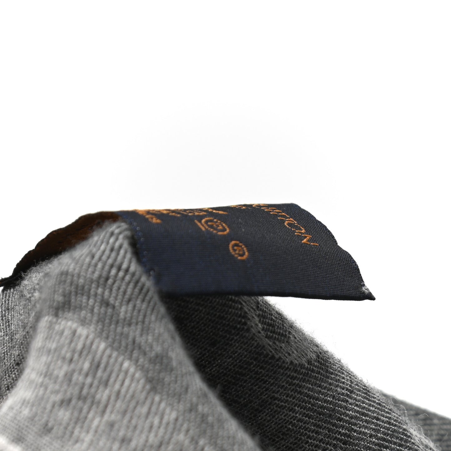 Cotton Monogram Denim Shawl Black