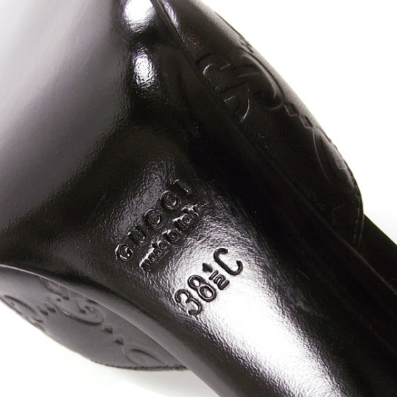 Gucci Guccissima Horsebit Hollywood Pumps 38.5 Black 6 of 8