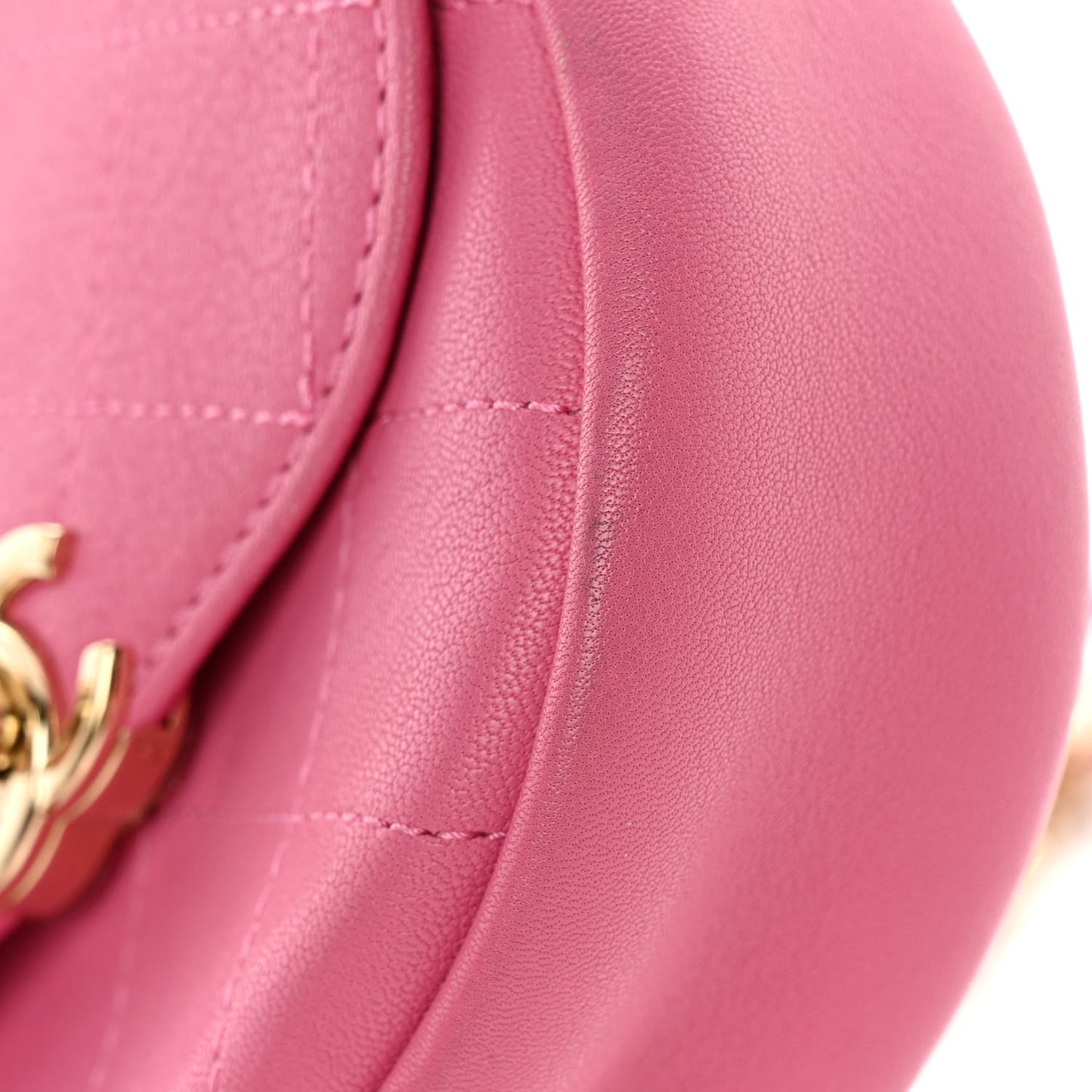 Goatskin Stitched Casual Trip Messenger Flap Pink