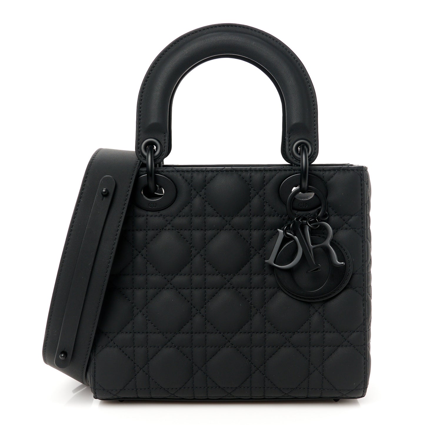 Ultra Matte Calfskin Cannage Small My ABCDior Lady Dior Black