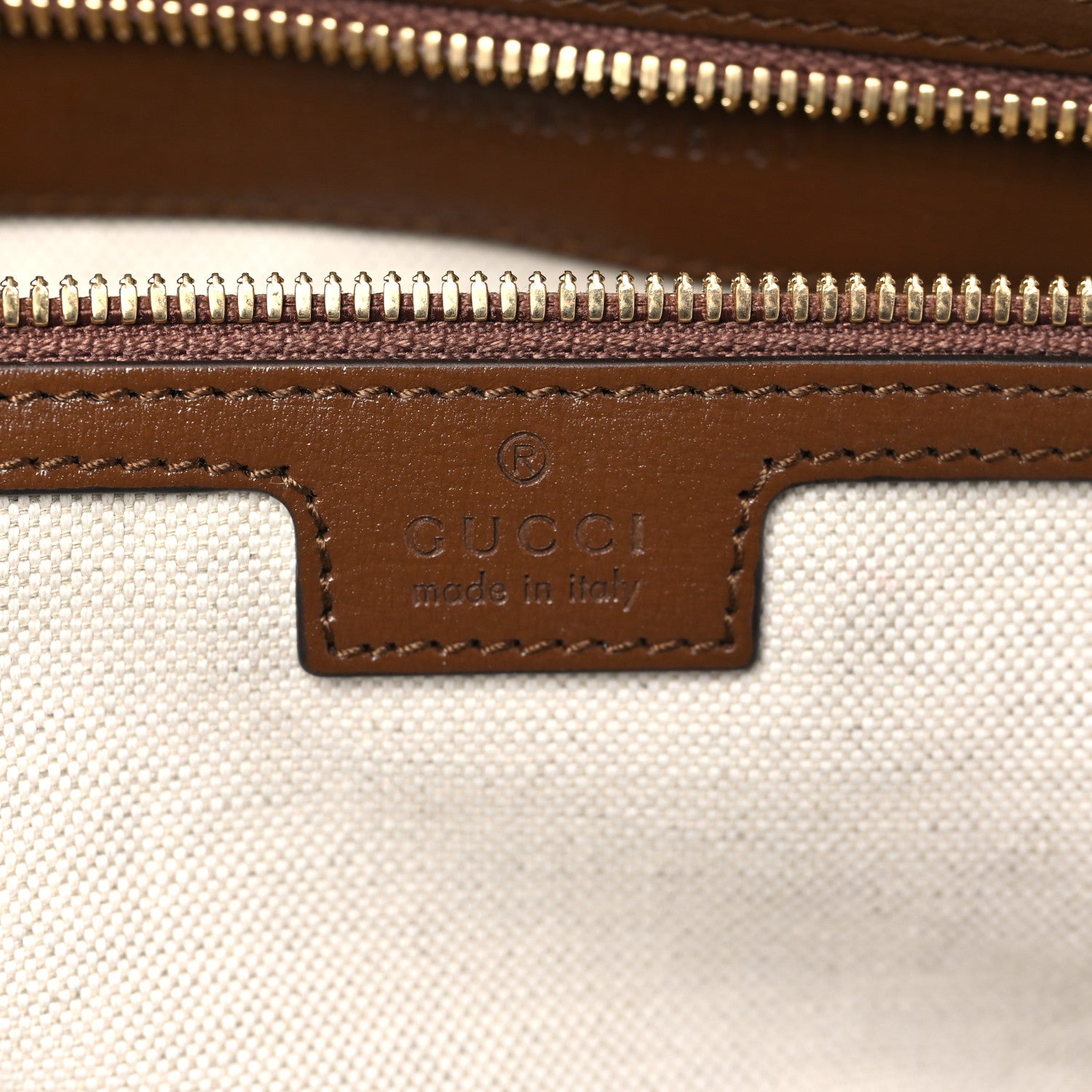 Gucci GG Supreme Monogram Azalea Calfskin Retro Interlocking G Garment Bag Beige Ebony Brown Sugar 5 of 9